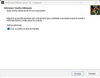 Tela do nosso Instalador